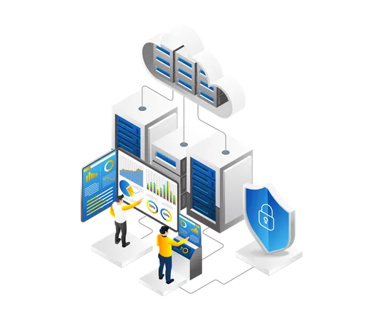 Cloud server endpoint  イラスト