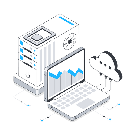 Cloud Server Hosting  Illustration