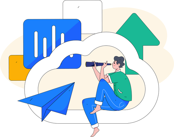 Cloud upload  Illustration