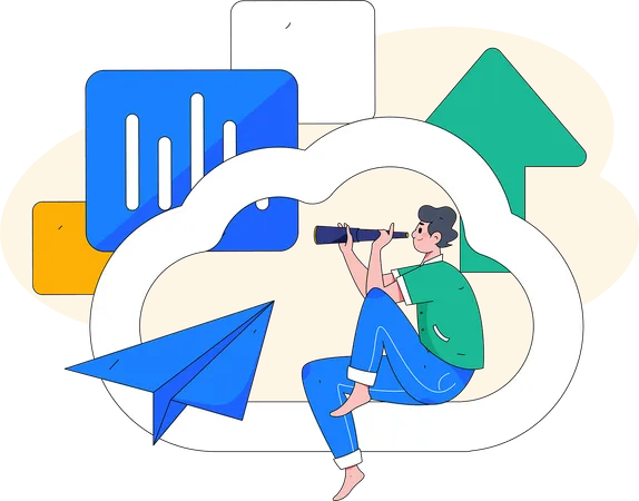 Cloud upload  Illustration