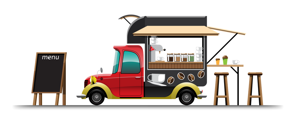 Coffee counter  Illustration