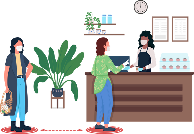 Coffee ordering  Illustration