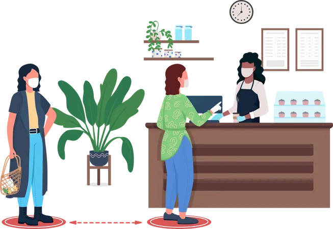 Coffee ordering  Illustration