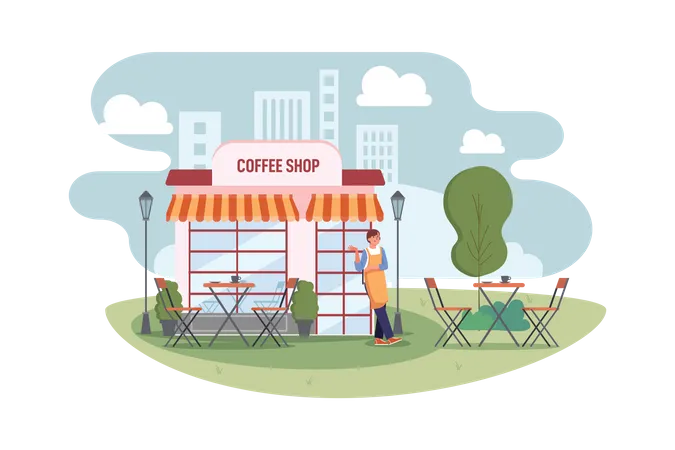 Coffee shop  Illustration