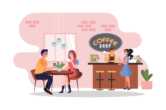 Coffee shop  Illustration