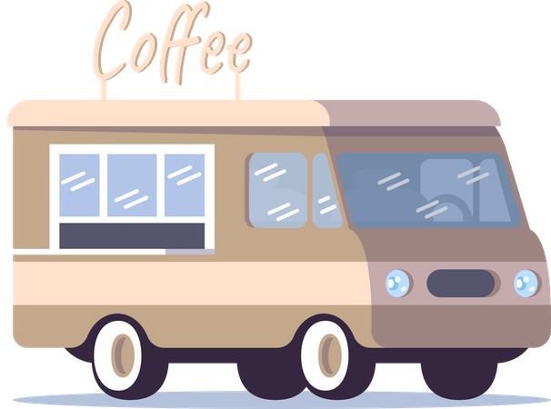 Coffee street truck  일러스트레이션