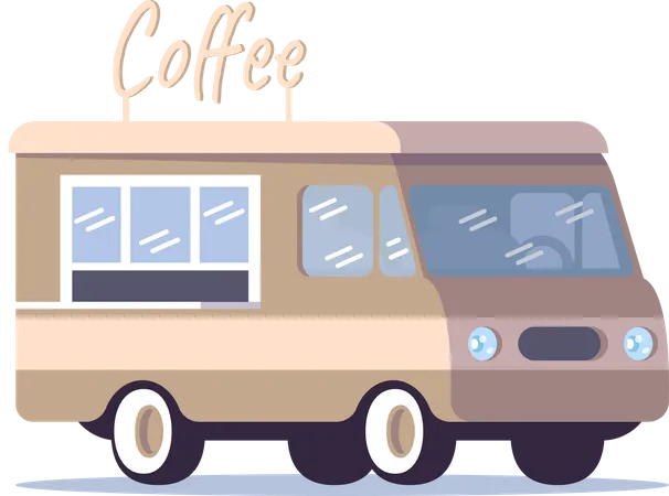 Coffee street truck  일러스트레이션