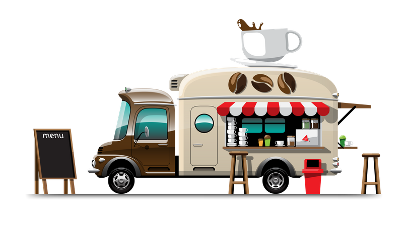 Coffee van  Illustration