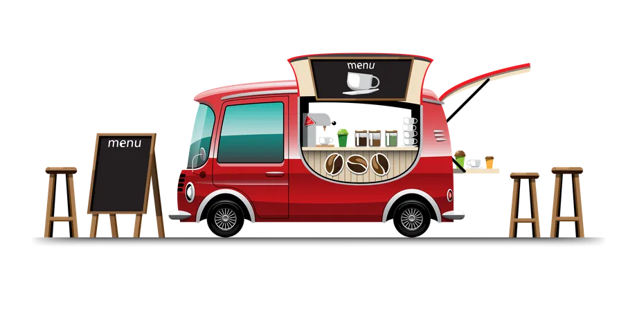 Coffee Van  Illustration