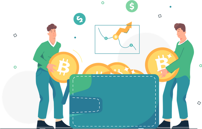 Collectionneur de bitcoins  Illustration