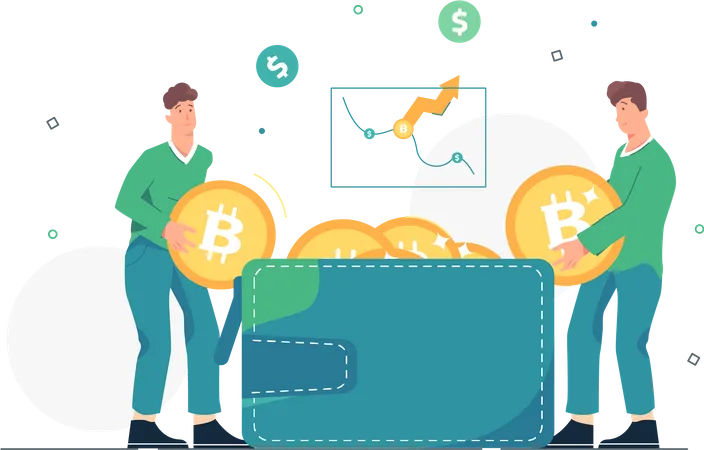 Collectionneur de bitcoins  Illustration