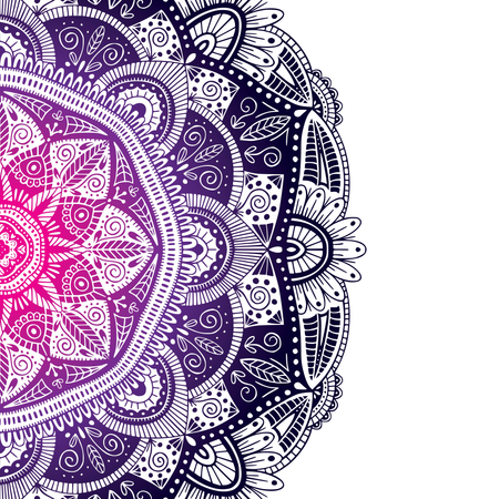 Mandala ethnique floral ornemental coloré  Illustration