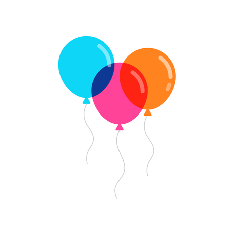 Colorful balloons vector illustration  일러스트레이션