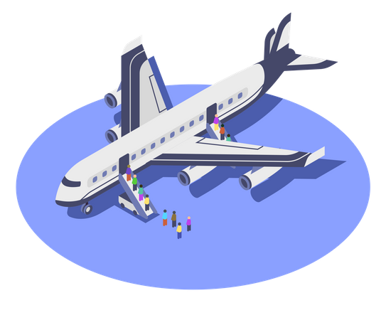 Commercial Airplane  Illustration