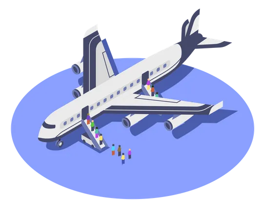 Commercial Airplane  Illustration