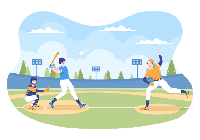 Compétition de baseball  Illustration