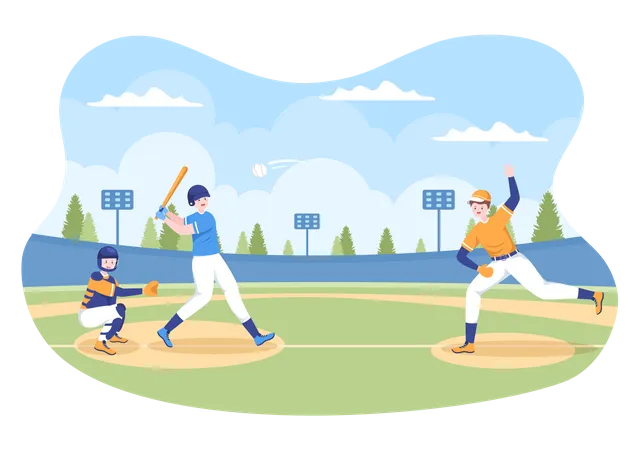 Compétition de baseball  Illustration