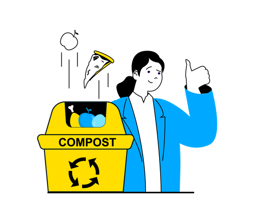 Déchets de compostage  Illustration