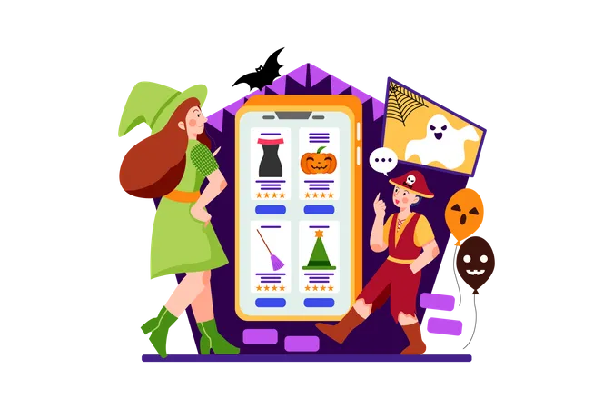 Compras de Halloween  Ilustração