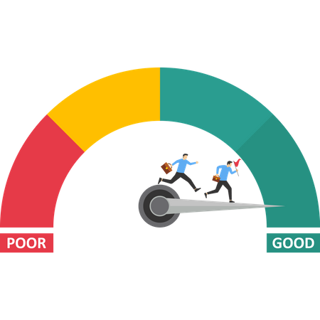 Indicateur de satisfaction des entreprises  Illustration