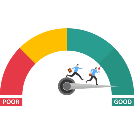 Indicateur de satisfaction des entreprises  Illustration