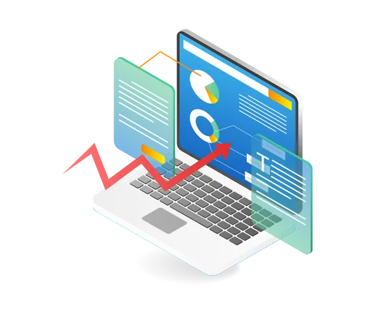 Computer data analysis  Illustration