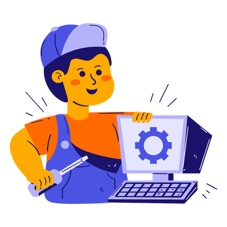 Computer Repair  Illustration