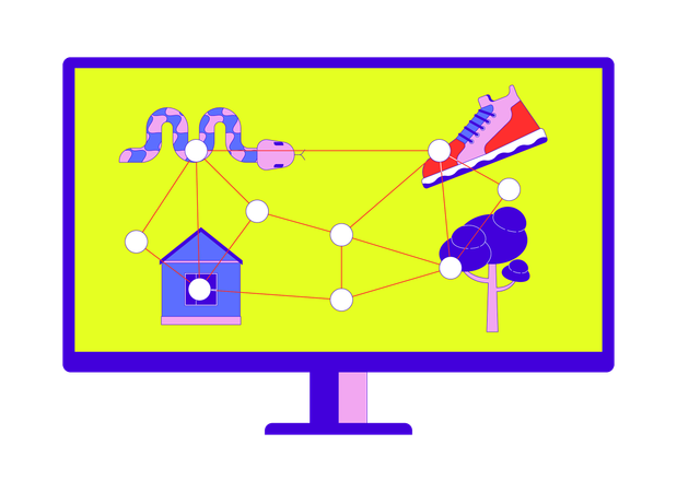 コンピュータ画面ベースの視線追跡  イラスト