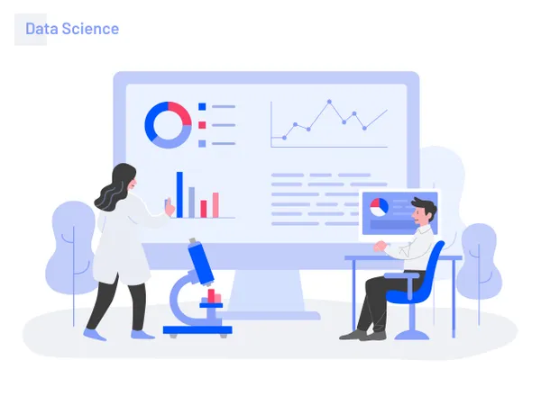 Concepto de ilustración de ciencia de datos  Ilustración