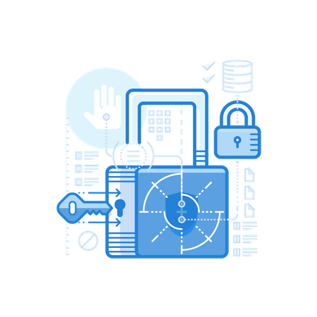 Concepto de seguridad  Ilustración