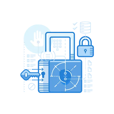 Concepto de seguridad  Ilustración