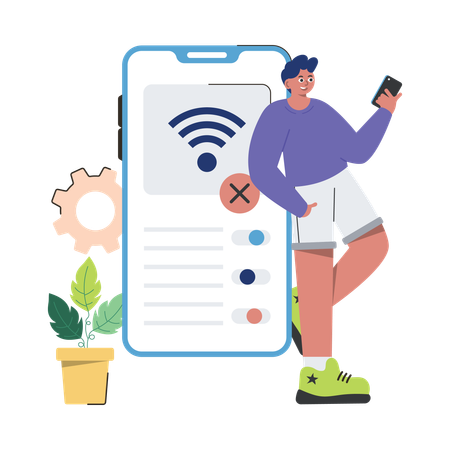 Configuração wi-fi  Ilustração