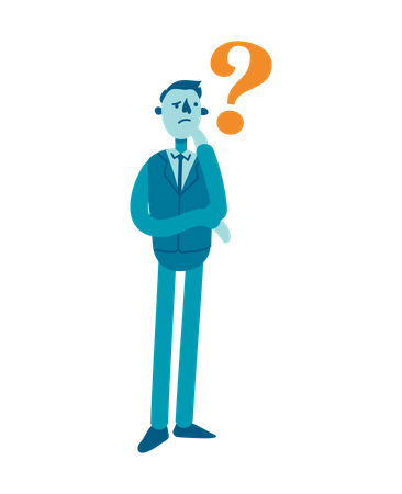 Confused Businessman  Illustration