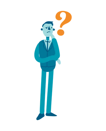 Confused Businessman  Illustration