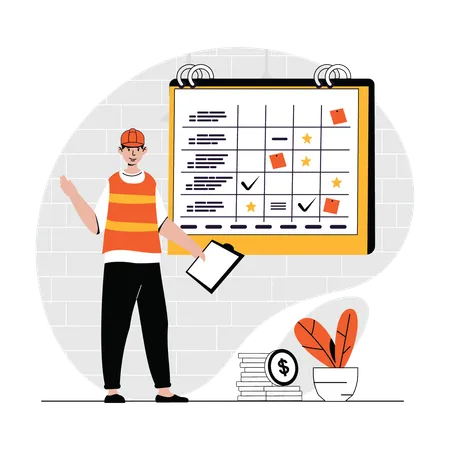 Construction engineer  Illustration