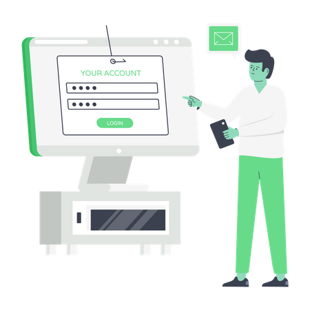 Phishing de conta  Ilustração