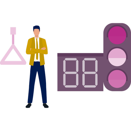 Controller of traffic signal lights  Illustration