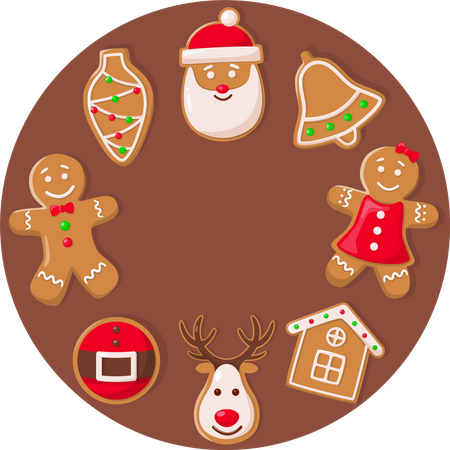 Cookie for Santa Claus  Illustration