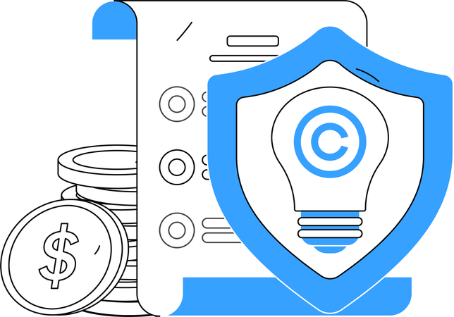 Copyright law and payment  Illustration