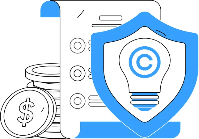 Copyright law and payment  Illustration