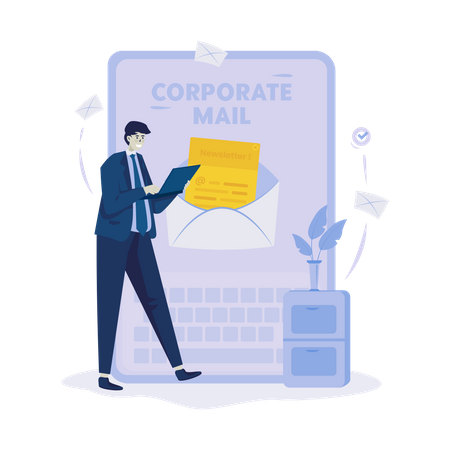 Corporate mail  Illustration