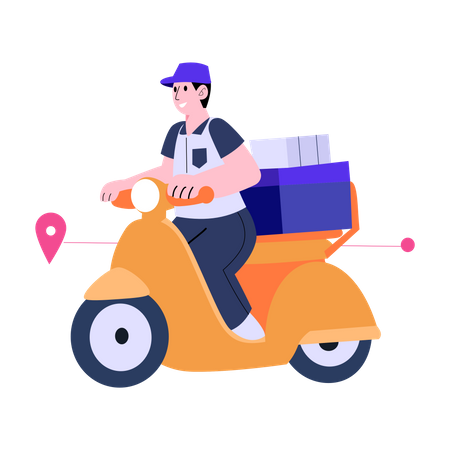 Courier service  Illustration