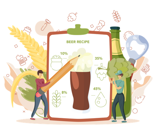 Craft beer production  Illustration