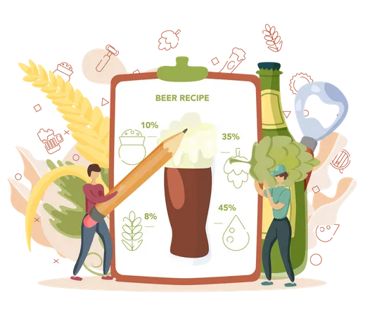 Craft beer production  Illustration