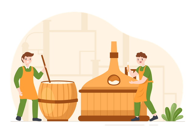 Craft beer production  Illustration