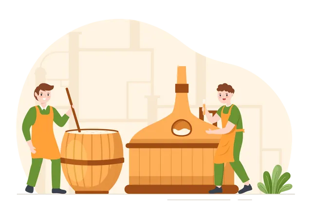 Craft beer production  Illustration