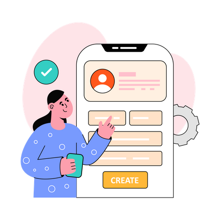 Create Account  Illustration