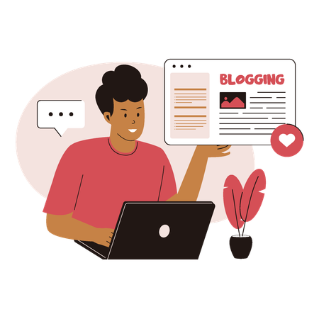 Criação de artigos de blog  Ilustração