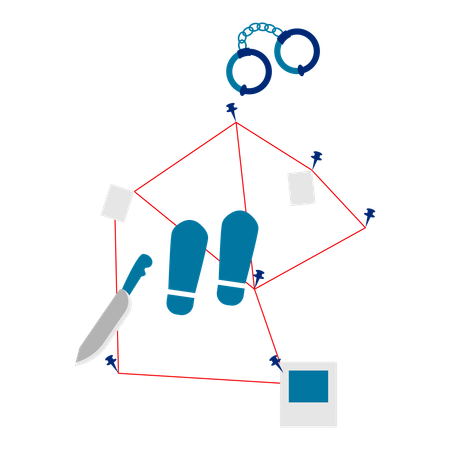 Crime scene map  Illustration