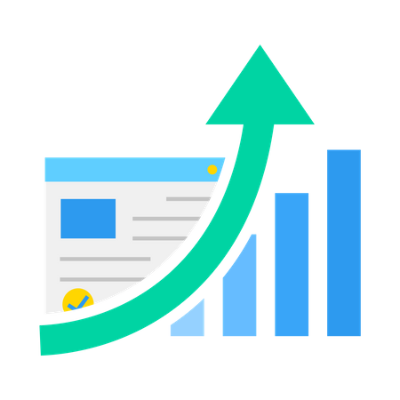 Croissance des ventes après campagne marketing  Illustration